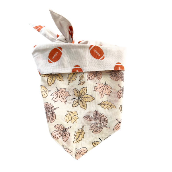 Football Reversible Tie On Pet Bandana