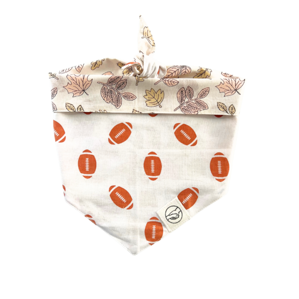 Football Reversible Tie On Pet Bandana