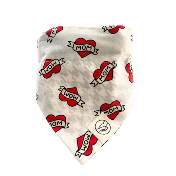 I Love Mom Reversible Slide On The Collar Pet Bandana