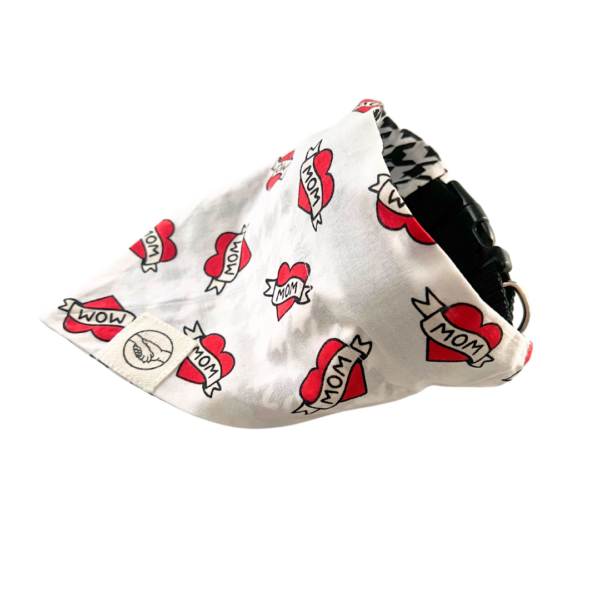 I Love Mom Reversible Slide On The Collar Pet Bandana