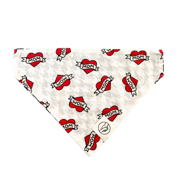 I Love Mom Reversible Slide On The Collar Pet Bandana