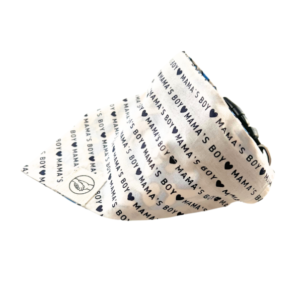 Mama's Boy Reversible Slide On The Collar Pet Bandana