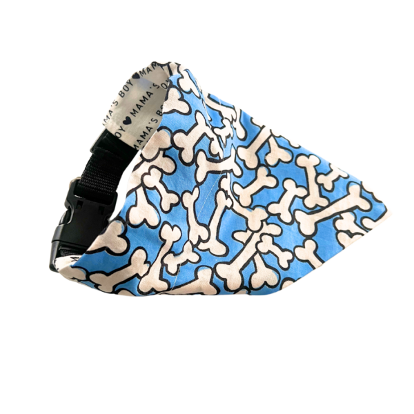 Mama's Boy Reversible Slide On The Collar Pet Bandana