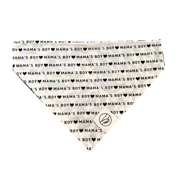 Mama's Boy Reversible Slide On The Collar Pet Bandana