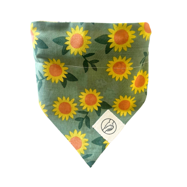 Sunflower Reversible Slide On The Collar Pet Bandana