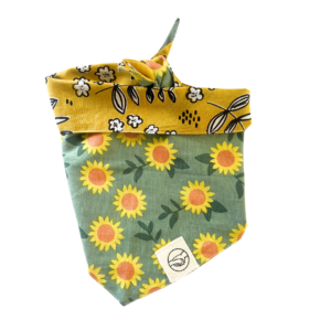 Sunflower Reversible Tie On Pet Bandana