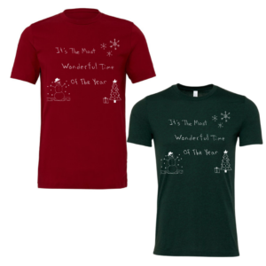 Red And Green Christmas Short Sleeve Shirts