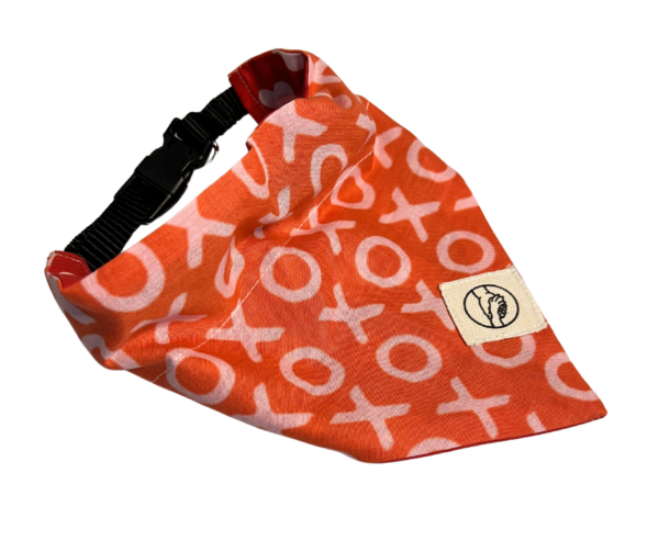 Valentine's Day Pet Bandanas : Slide On The Collar and Tie On - Washable - Cotton - Image 2